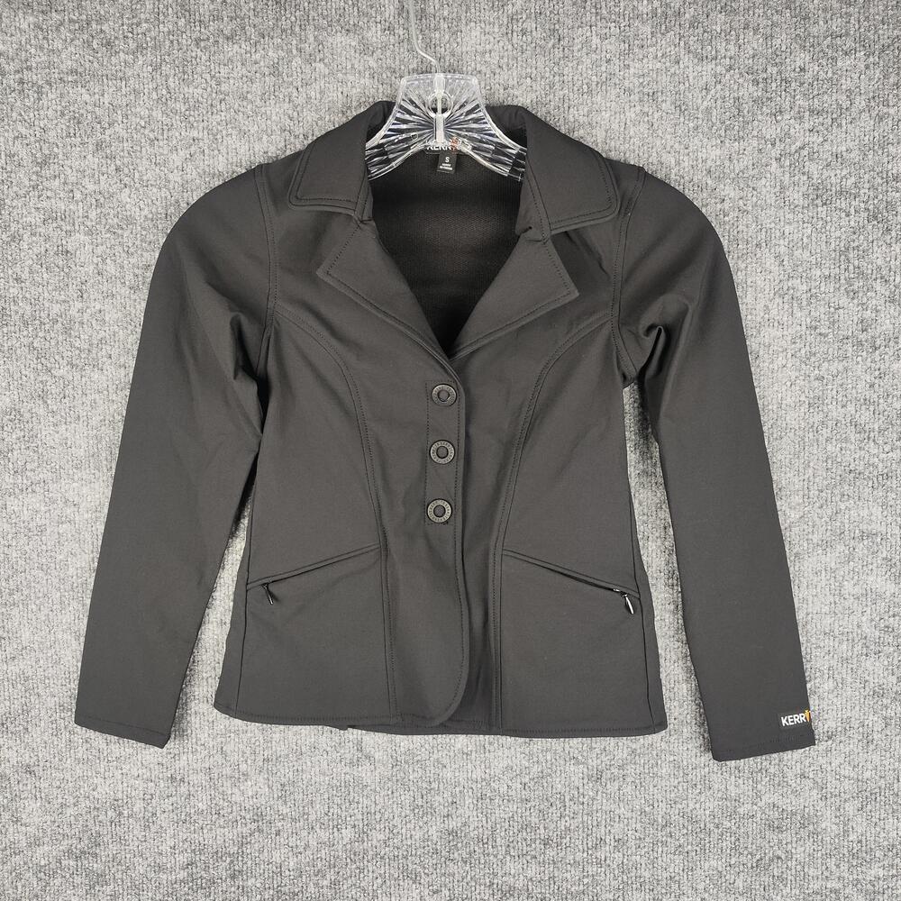Kerrits Jacket Womens Small Black Softshell Equestrian Blazer Zip Pockets